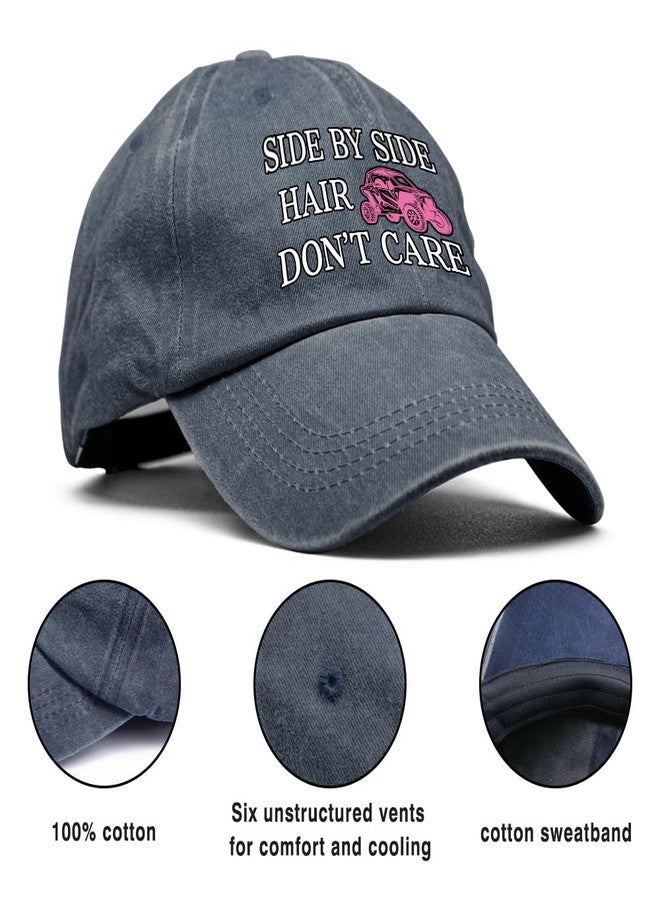 XQLZY Side By Side Hair Don'T Care Adjustable Baseball Cap, Retro Cotton Hat for Men Women, Funny Offroad Gifts for Off Roading Lover Riding Outdoor Racing Lover, Baseball Hats for Atv Fanatic - Image 3